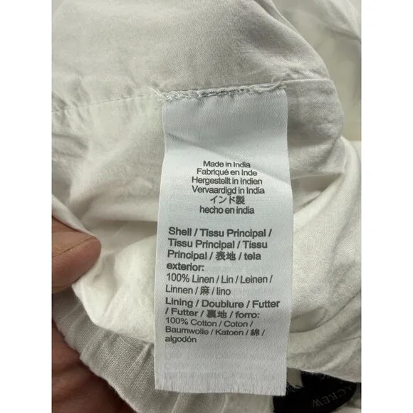 NWT J CREW Wide-leg Seaside Pant in Linen White Size XS - Picture 7 of 10